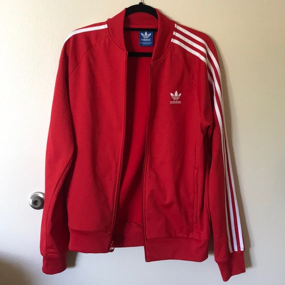 adidas Jackets & Blazers - Red Adidas zip up track jacket